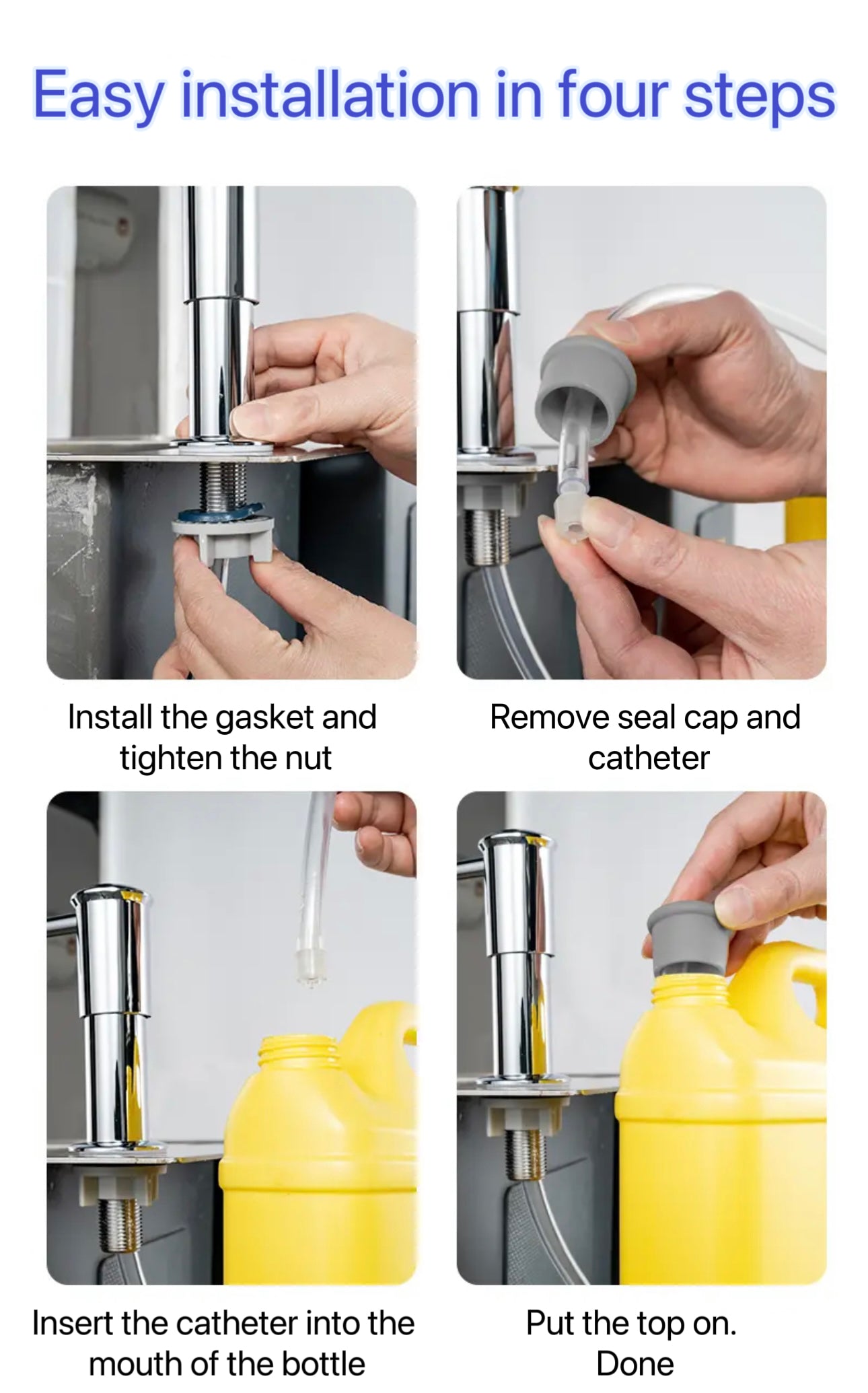 Kit de tubo de extensión para dispensador de jabón SELLO para fregadero de cocina