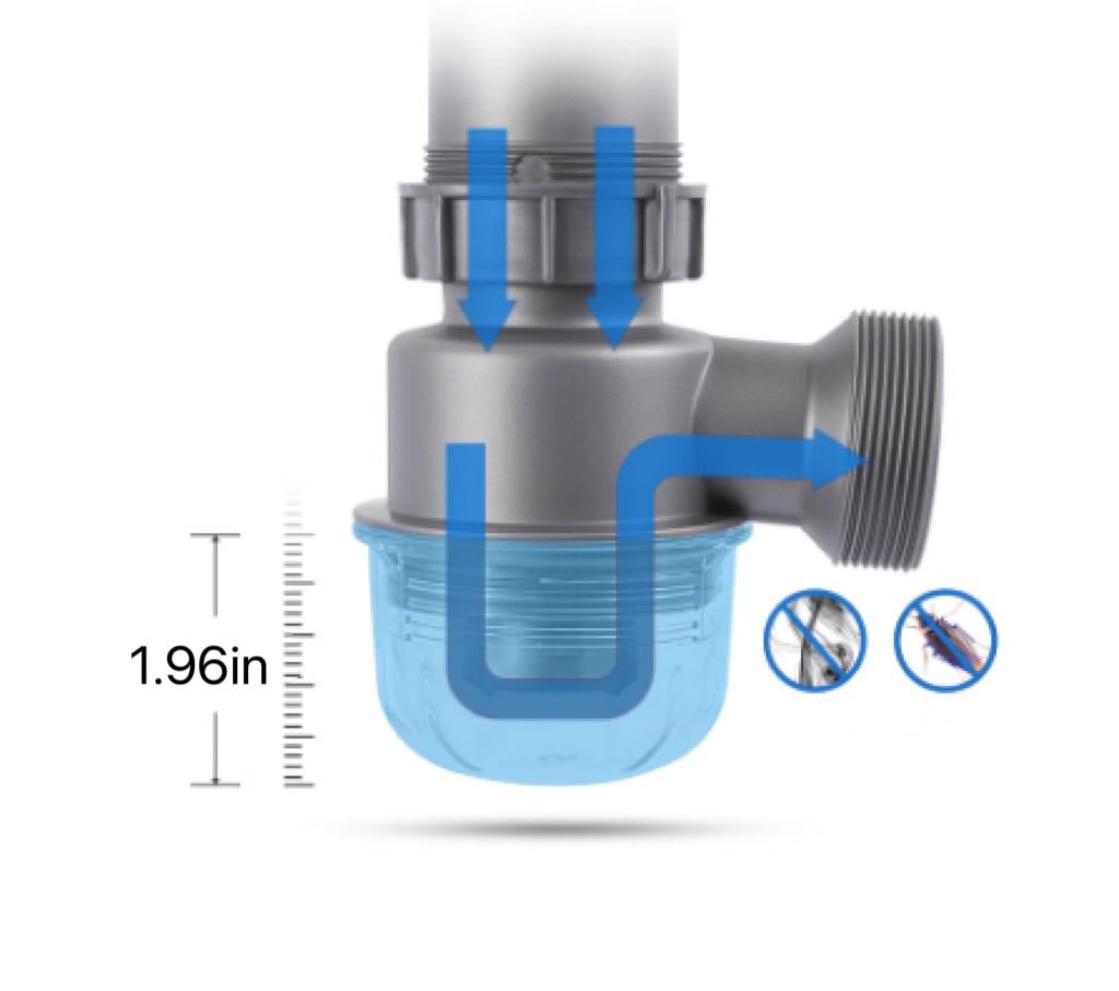 Kit de desagüe para lavabo con doble manguera, kit de desagüe para fregadero doble, kit de desagüe universal, fácil de montar, desagüe rápido para fregadero de cocina.