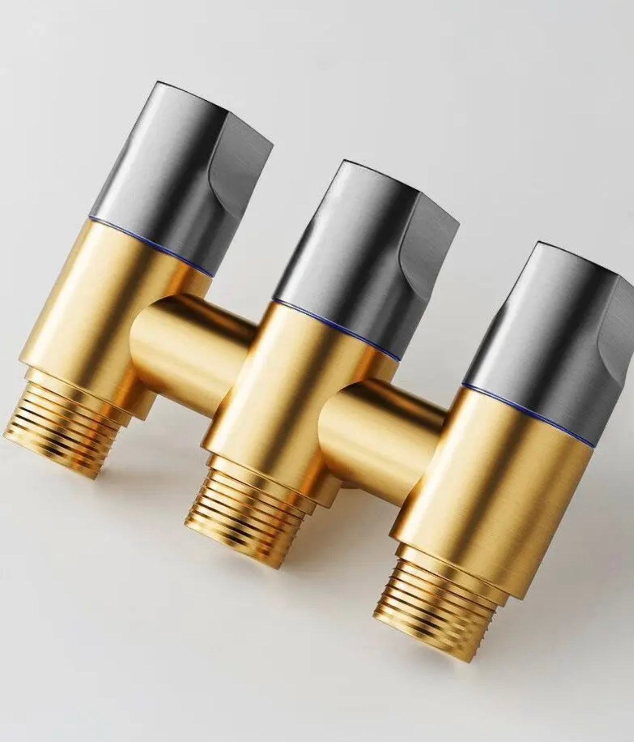 Three Control One In and Three Out Bathroom Kitchen Bathroom Sink Multifunctional Brass Angle Valve