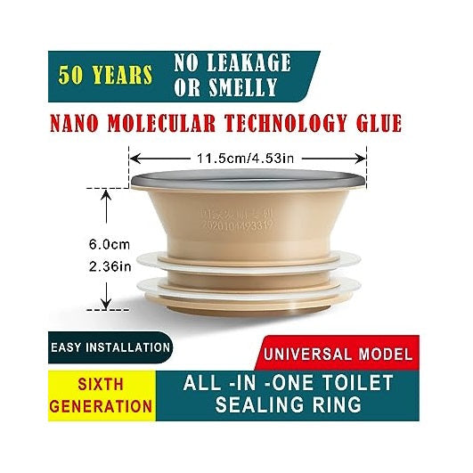 Toilet Flange Seal Integrated Anti-Odor and Leak-Proof Toilet Accessories