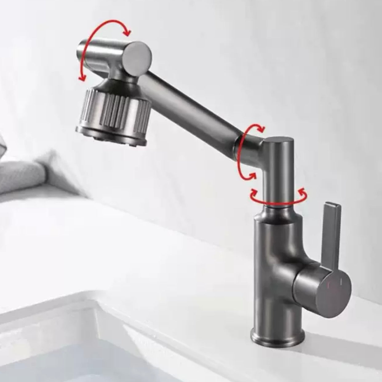 Universal Swing Rotating Basin Faucet,Multifunctional Hot and Cold Washstand
