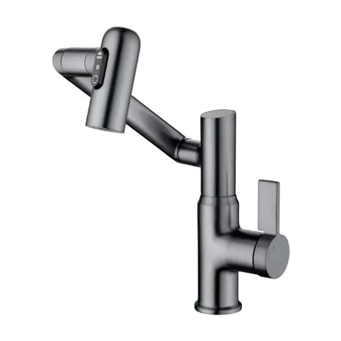 Grifo de lavabo con pantalla digital LED, rotación de 360°, rociador multifunción, mezclador de agua fría y caliente.