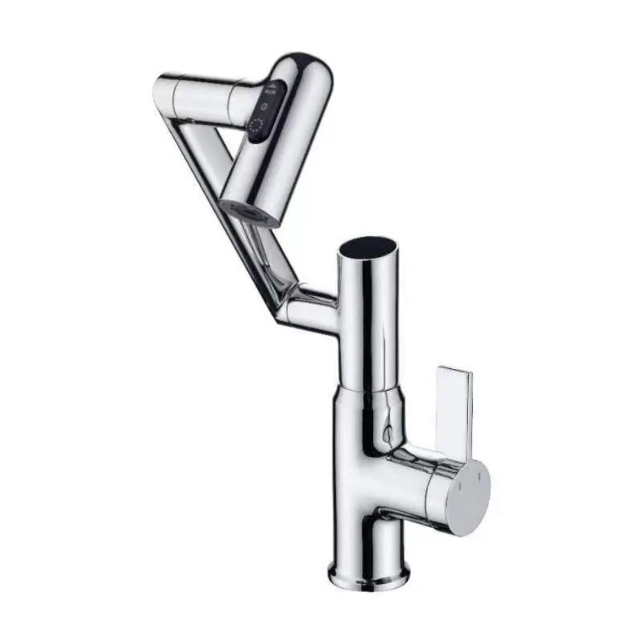 Grifo de lavabo con pantalla digital LED, rotación de 360°, rociador multifunción, mezclador de agua fría y caliente.