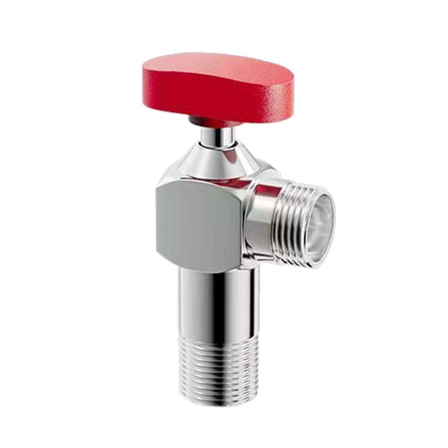 Faucet Valves, Angle Valve Of Large Flow Domestic 1/2 Inch Water Heater For Cold And Hot Water, Full Copper Thickened Kitchen Sink Angle Valve For Home Bathroom Toilet