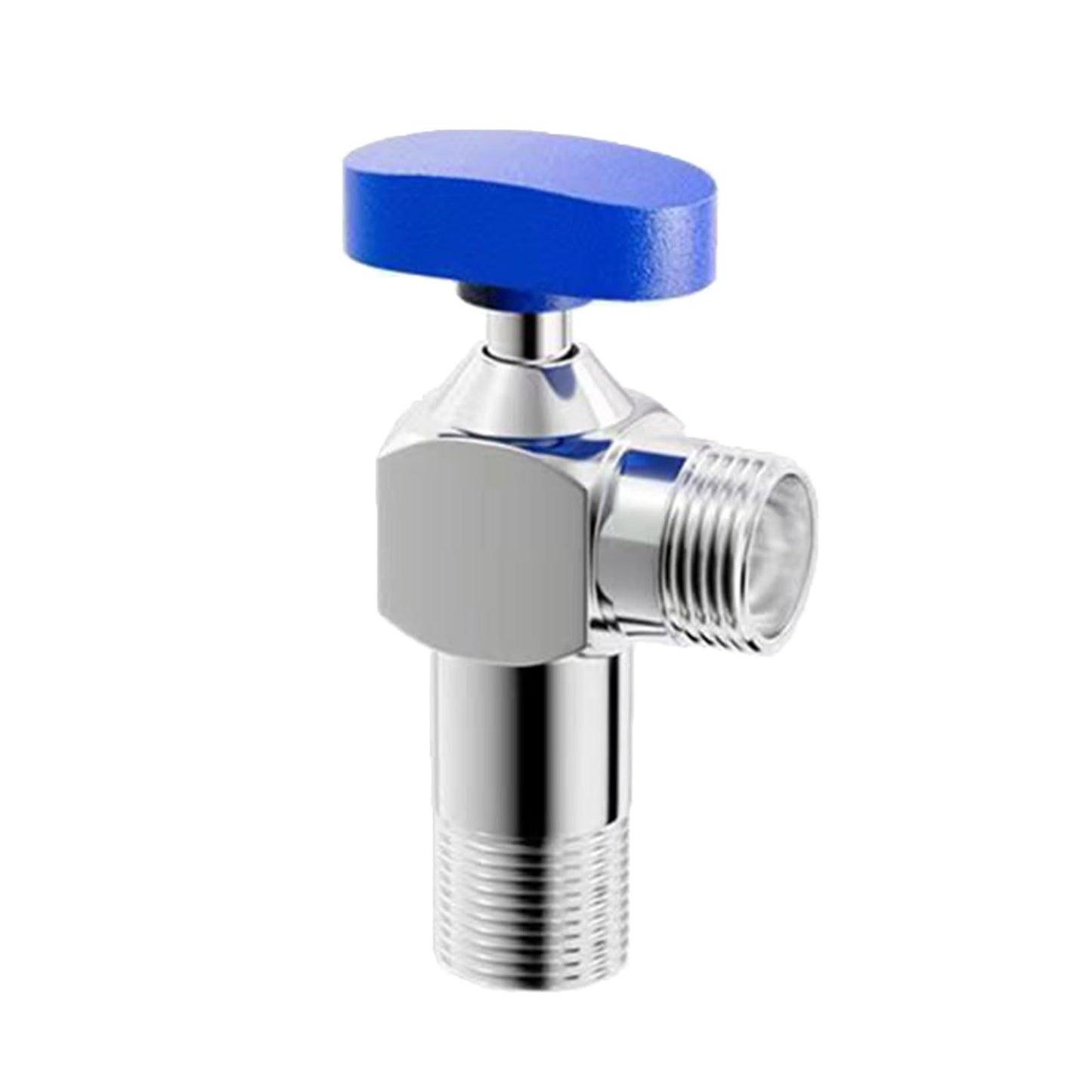 Faucet Valves, Angle Valve Of Large Flow Domestic 1/2 Inch Water Heater For Cold And Hot Water, Full Copper Thickened Kitchen Sink Angle Valve For Home Bathroom Toilet