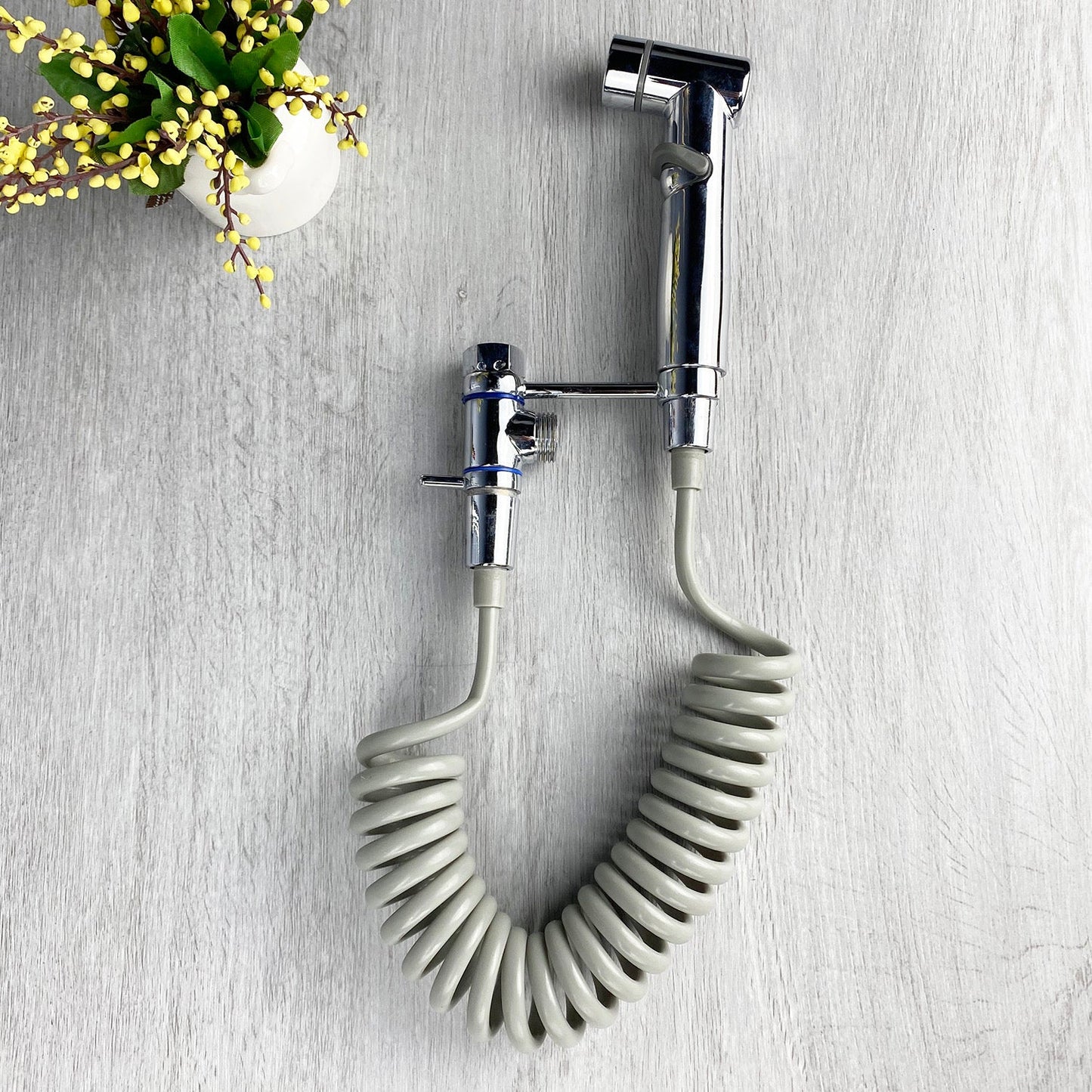 Toilet Angle Valve Sprayer with Simple Bracket No need to Disassemble Old Valve