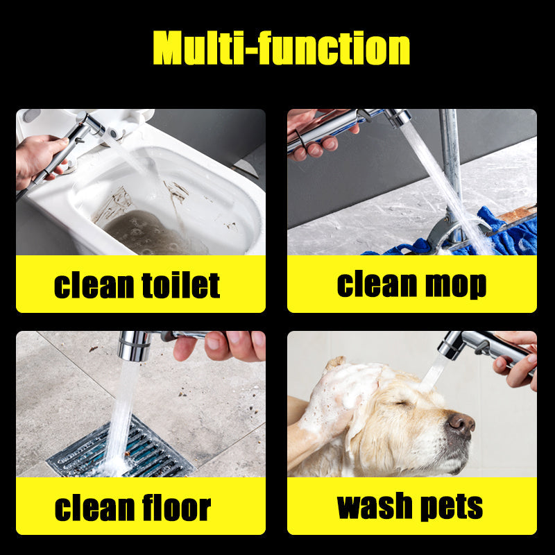 Toilet Angle Valve Sprayer with Simple Bracket No need to Disassemble Old Valve