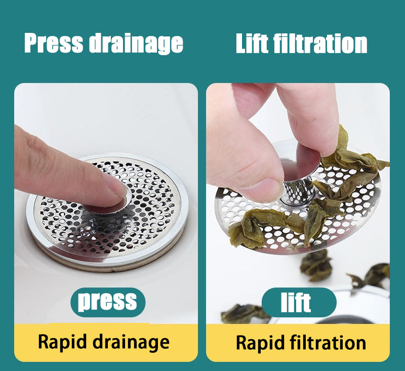 SELLO Universal-Waschbeckenstöpsel für 34–37 mm große Waschbecken, Pop-Up-Abflussfilter, Badezimmer-Konverter, Abflusssieb mit Korb für Haarfänger