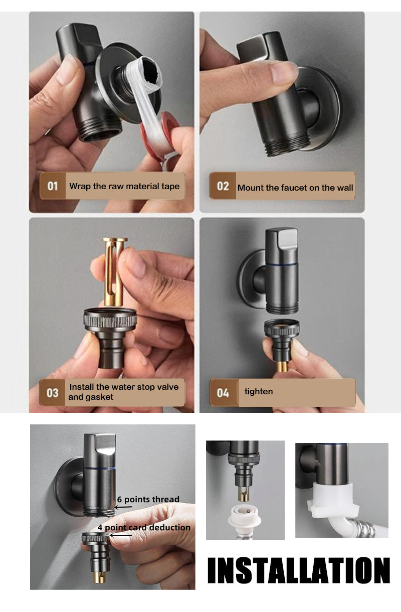 SELLO Washing Machine Faucet Special Faucet Connector Leakproof