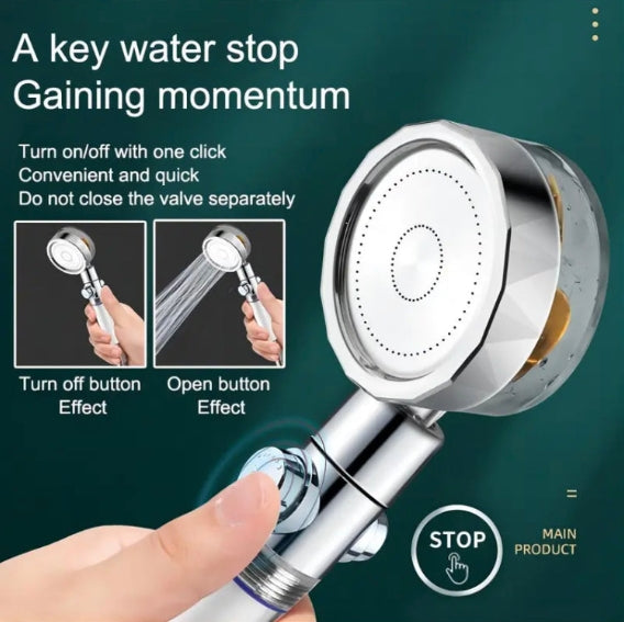 Turbocharged shower head Handheld turbofan shower