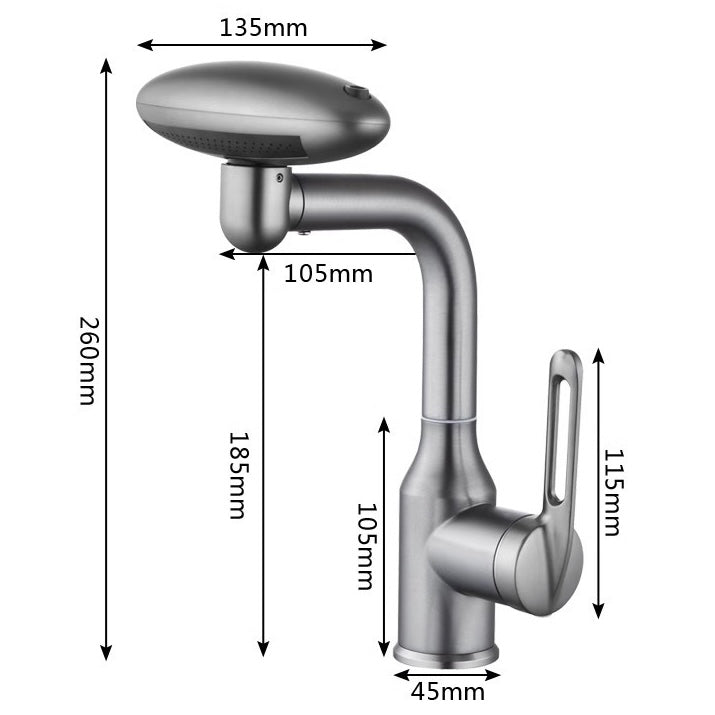 SELLO Multifunctional Four-Speed Water Outlet Spaceship Style Hot and Cold  Basin Faucet