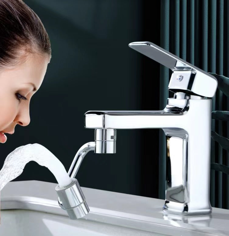 Concentric Bridge Style Universal Faucet Extender Anti-Splash Spout Can Rotate 1080°