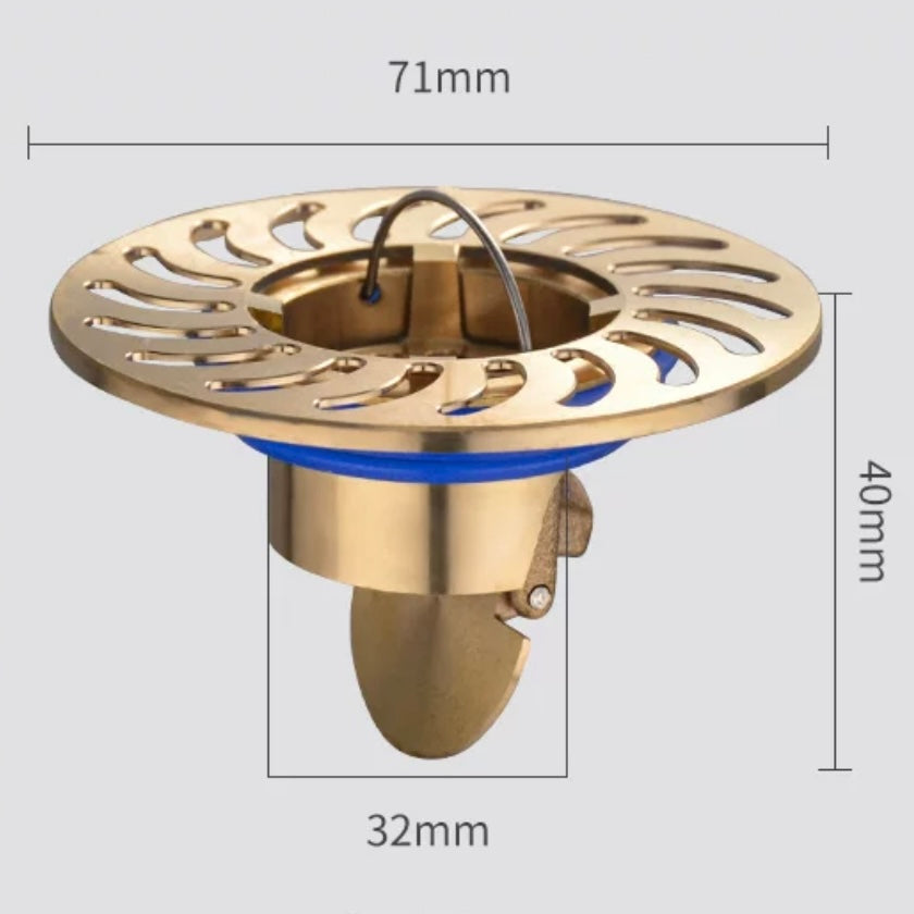 All-Copper Floor Drain Deodorizer Bathroom Sewer Pipe Drain Outlet Filter