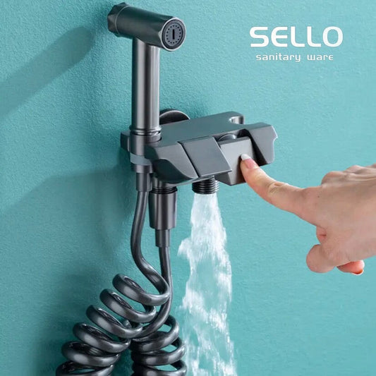 SELLO Piano Key Style Brass Pressurized Toilet Spray Gun