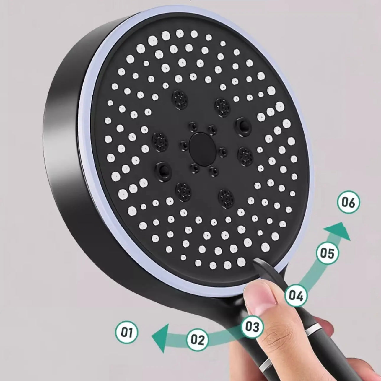 Shower Head With Handheld 6 Spray Pattern-Ultimate Shower Experience,Filtered Shower Head with PP Cotton Filter-Removable