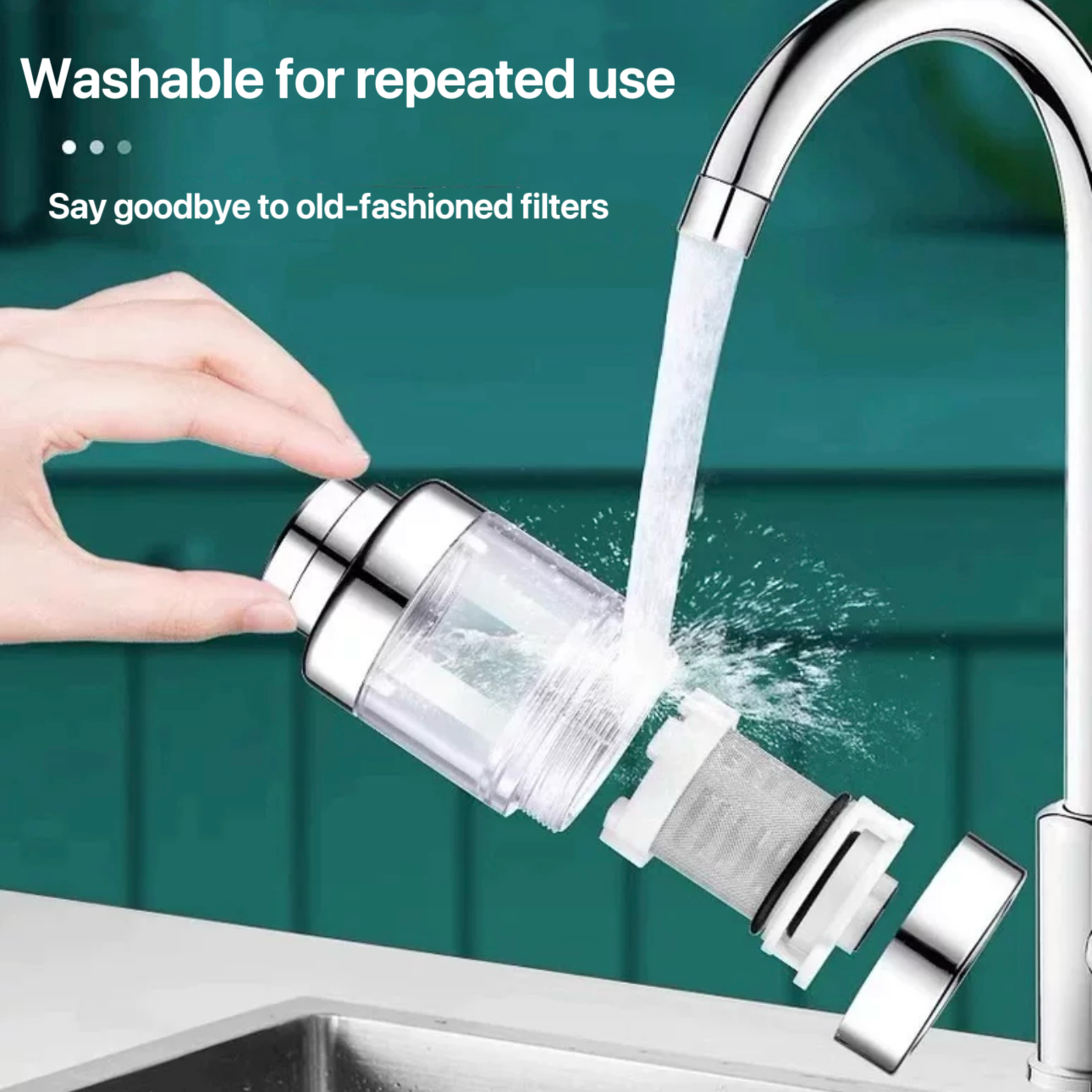 Faucet Water Filter, 360° Rotating Faucet Water Filter, Universal Sink Water Filter for Kitchen and Bathroom