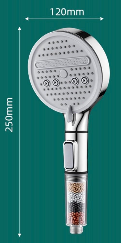 Professional 3-Mode Handheld Filtered Beauty Shower Head, Super Pressure Large Panel Water Outlet