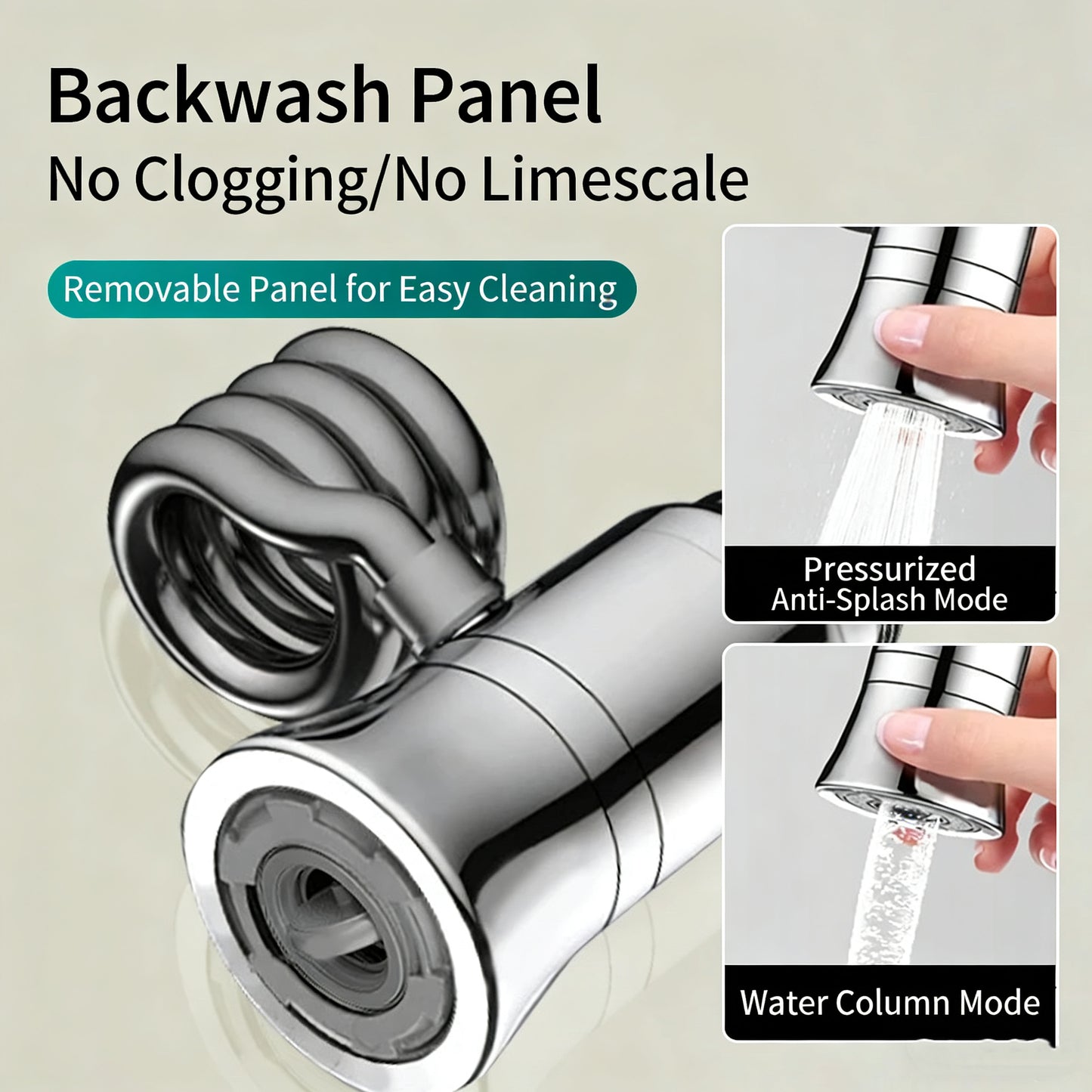 Retractable Pull-Out Magnetic Faucet Extender - Anti-Clog Backwash Nozzle Adapter