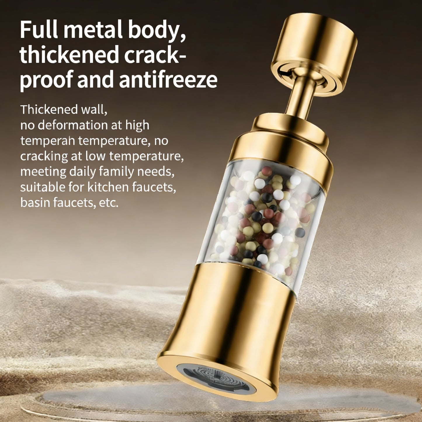 Sello Faucet Filter - 360 Rotate Anti-Splash Hot Cold Water Universal