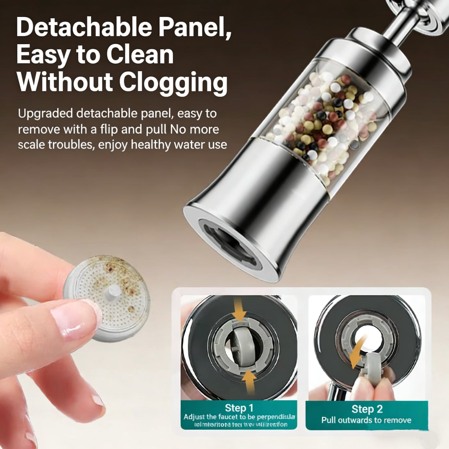 Sello Faucet Filter - 360 Rotate Anti-Splash Hot Cold Water Universal