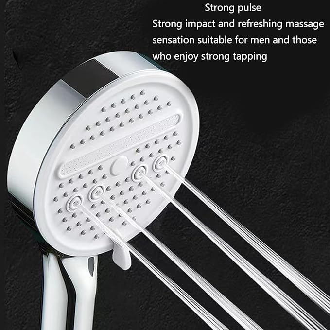 Professional 3-Mode Handheld Filtered Beauty Shower Head, Super Pressure Large Panel Water Outlet