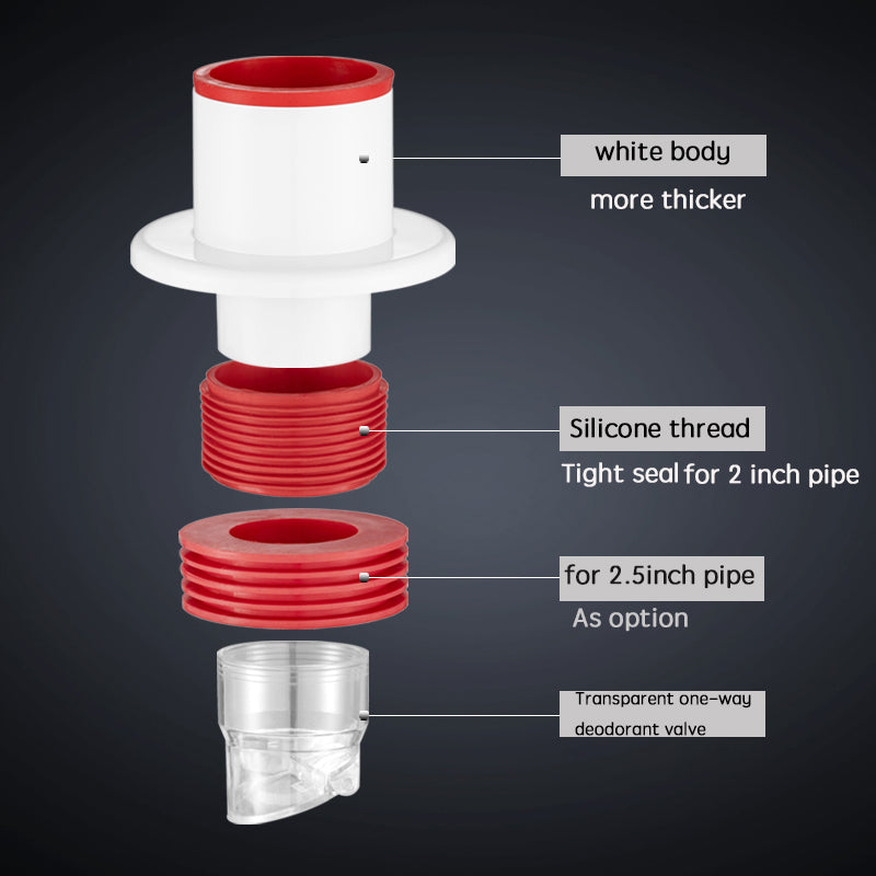 Deodorizing Sealing Silicone Plug with Magnetic Deodorizing Valve, Effective Deodorizing Adapter for Sewer Sealing