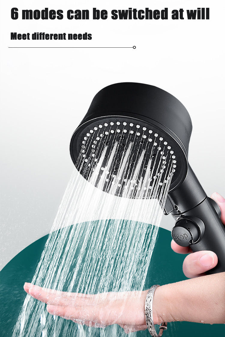 High Pressure Turbo Propeller FlowShower Head with Six Modes