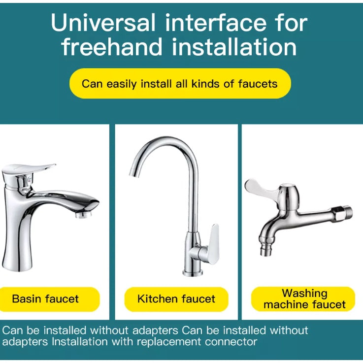 Faucet Extender, Angle Rotating Anti-Splash Water Filter Faucet Aerator, Universal 1080° Rotating Robot Arm Rotating Faucet Extension