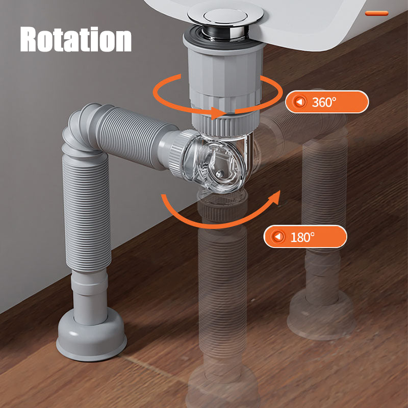 SELLO Sink Drain Flexible P-Trap with Anti-odor