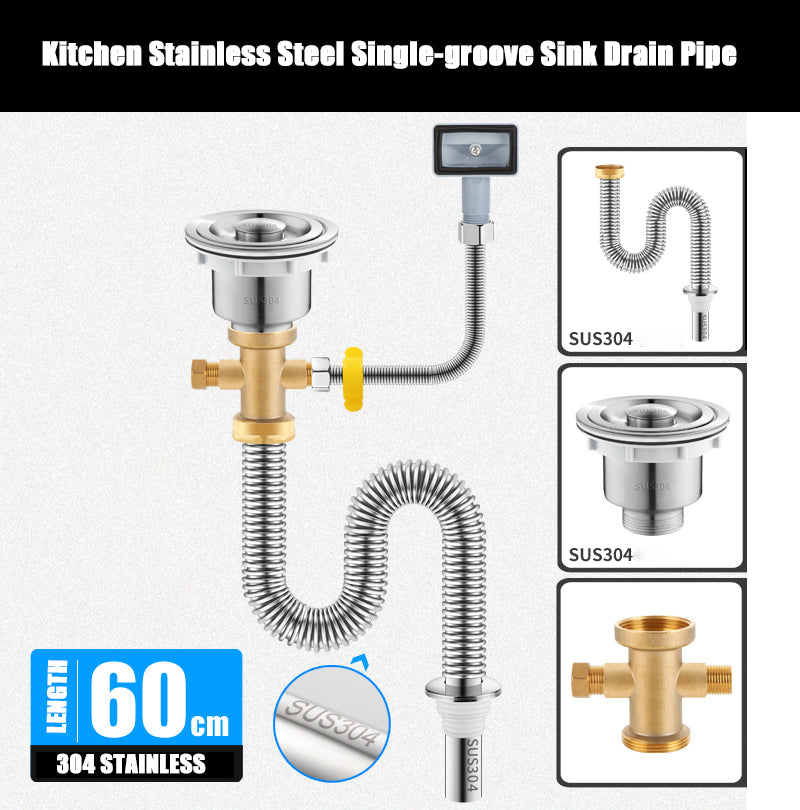 SELLO 304 Stainless Steel Kitchen Drain Bellows